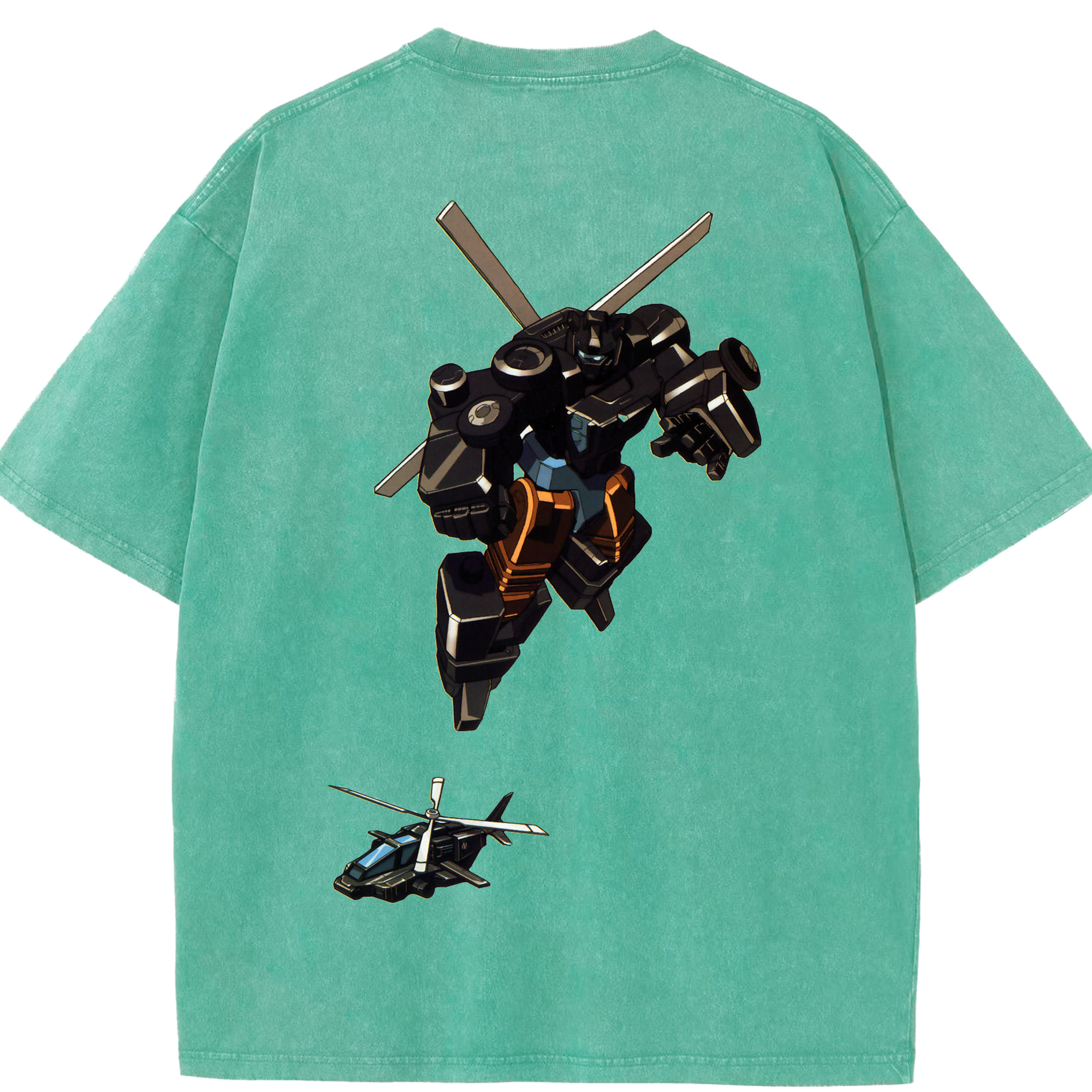 （画像用）  綿100% ヴィンテージ風 半袖Tシャツ（背面プリント）